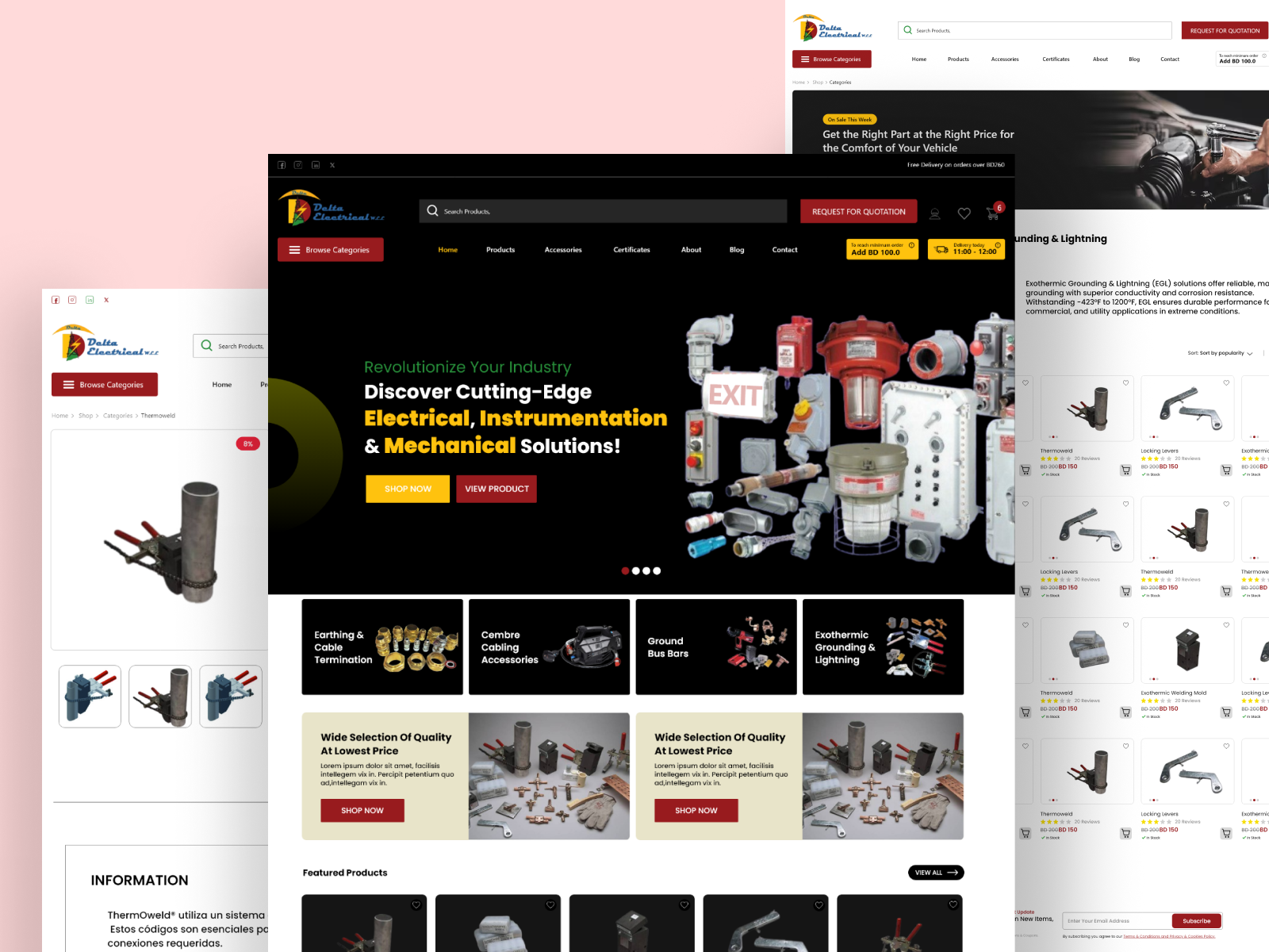 Delta Electricals — E-commerce Website UI/UX & Development project preview